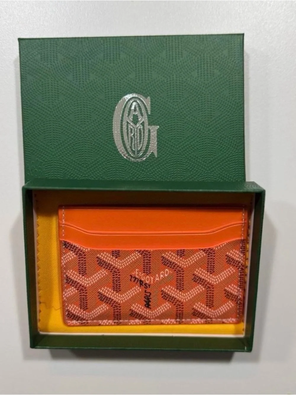 BRAND NEW Goyard Vibrant Orange Card Holder